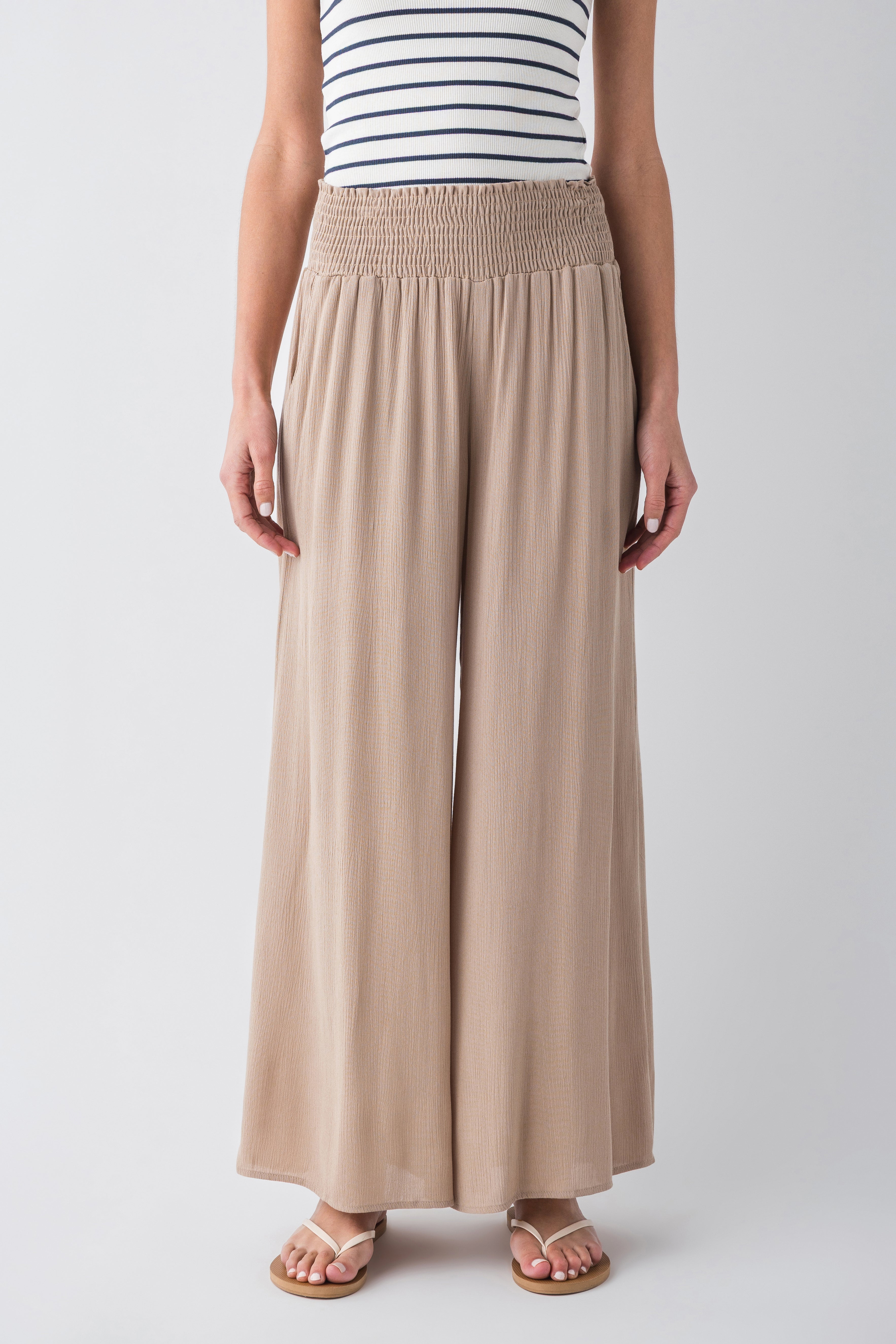 Final Touch Gauze Wide Leg Pants