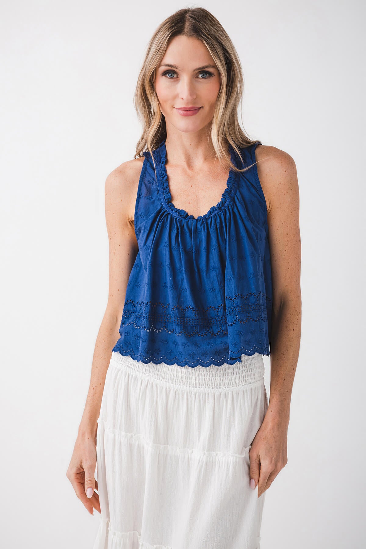 Free People Marina Eyelet Tank