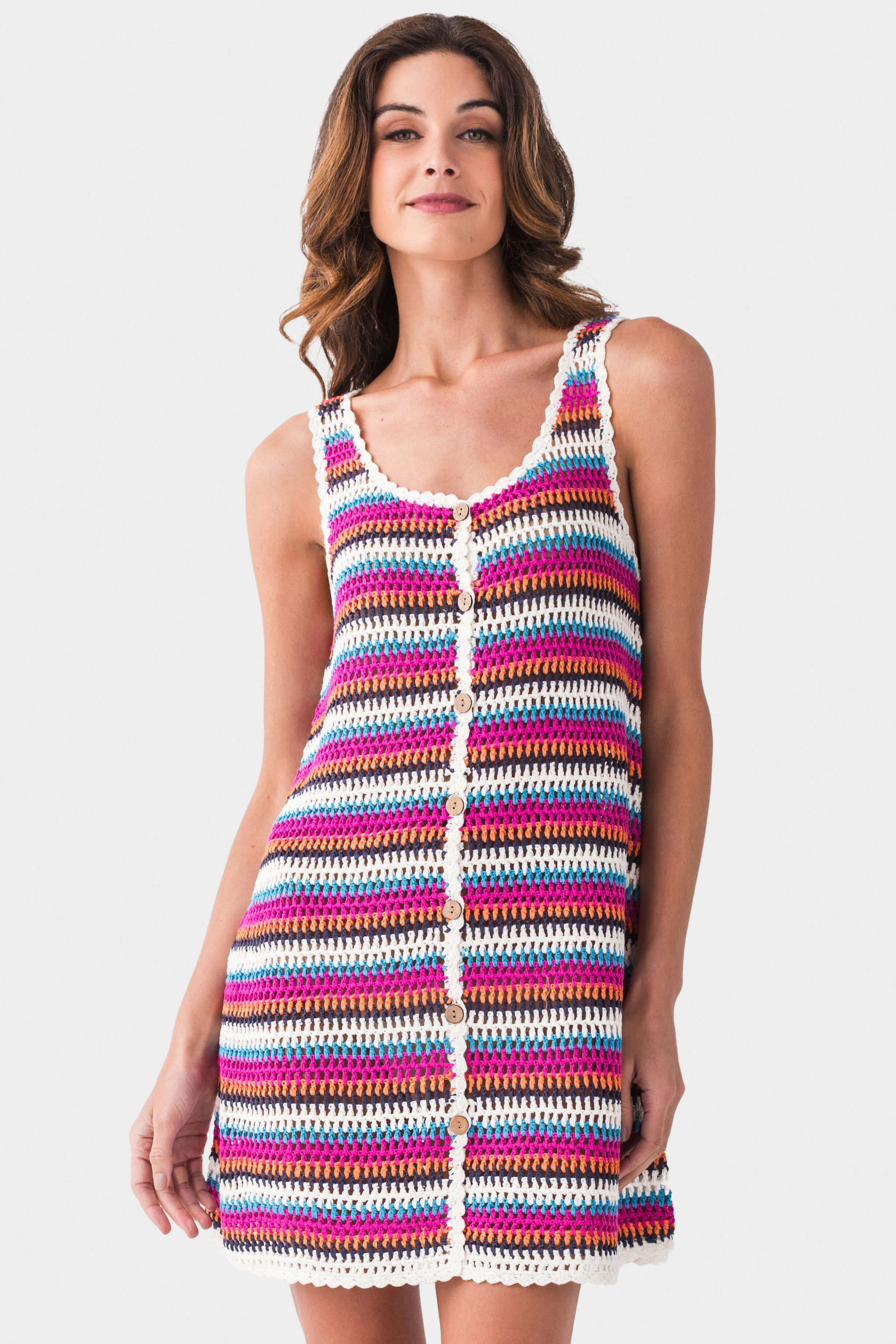 Lemon Tree Crochet Cover Up Dress