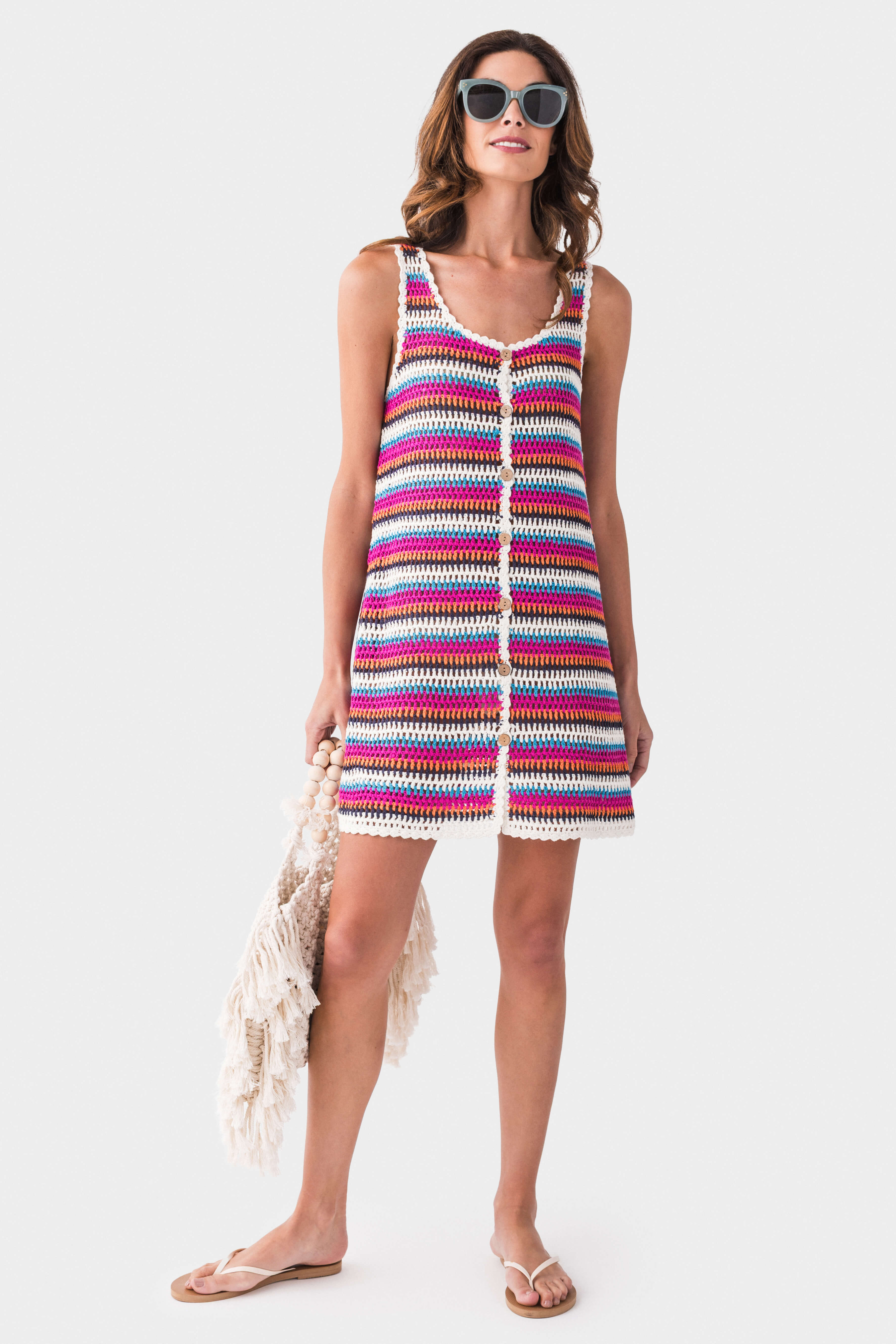 Lemon Tree Crochet Cover Up Dress