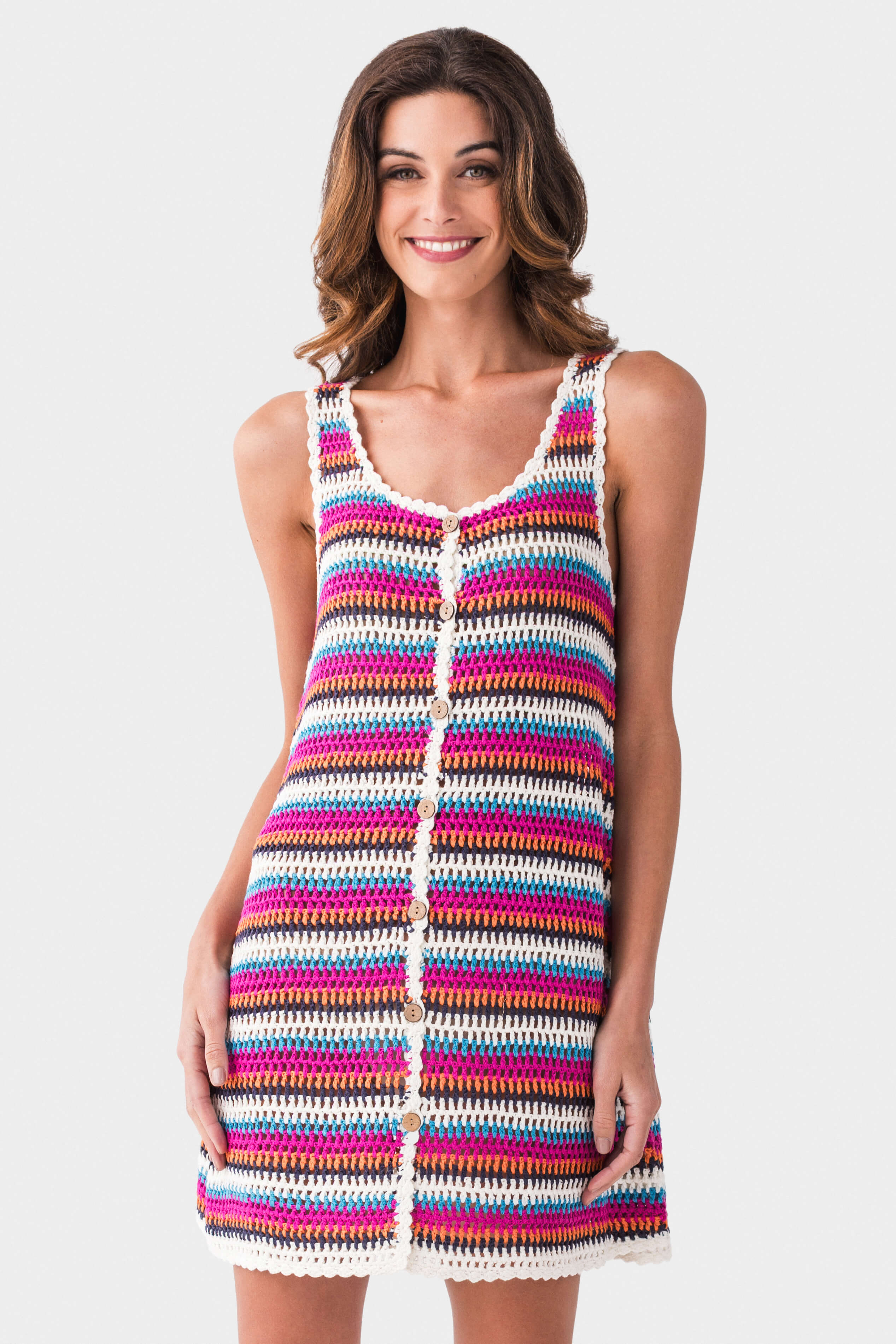 Lemon Tree Crochet Cover Up Dress