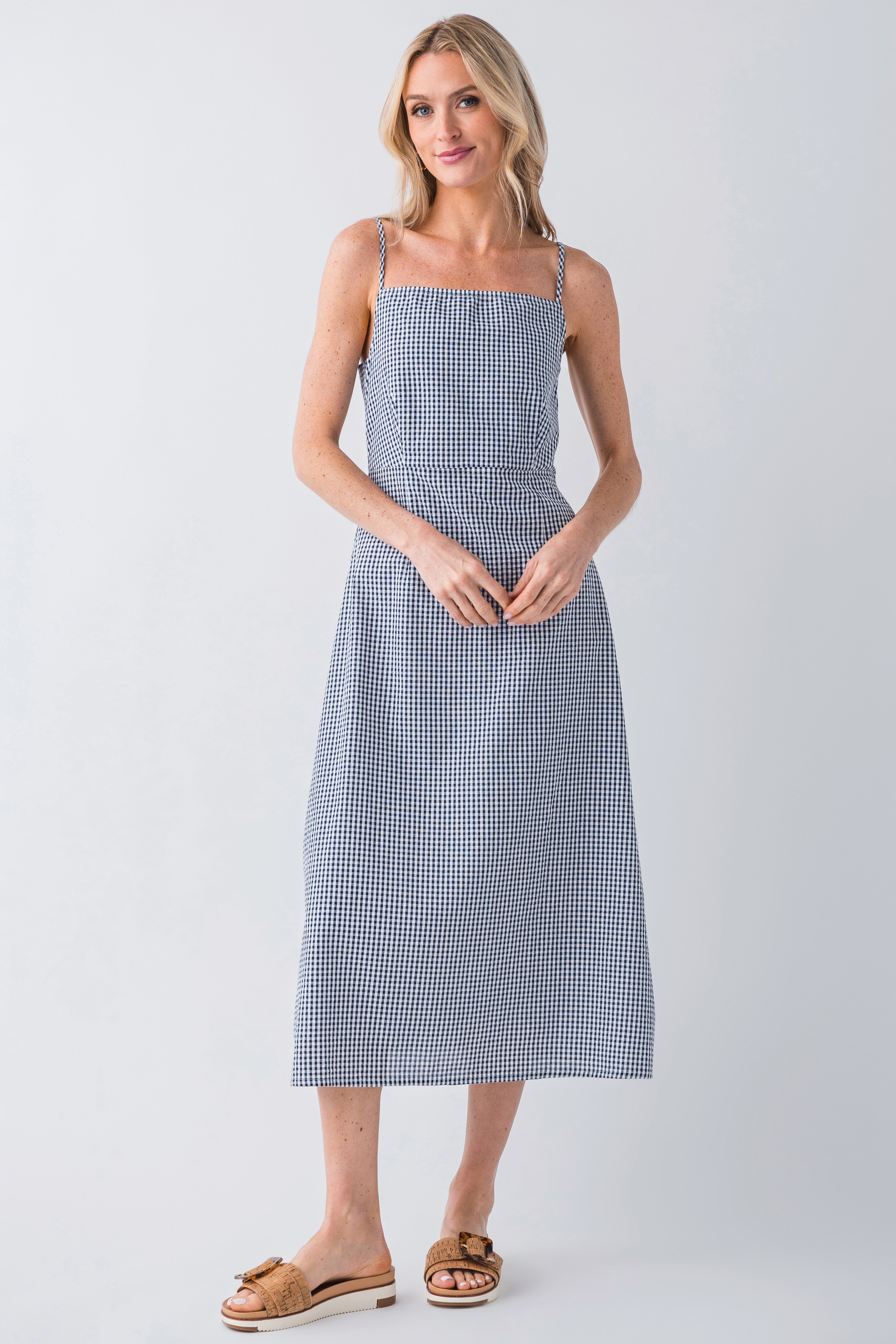 Mod Ref Gingham Spaghetti Strap Dress