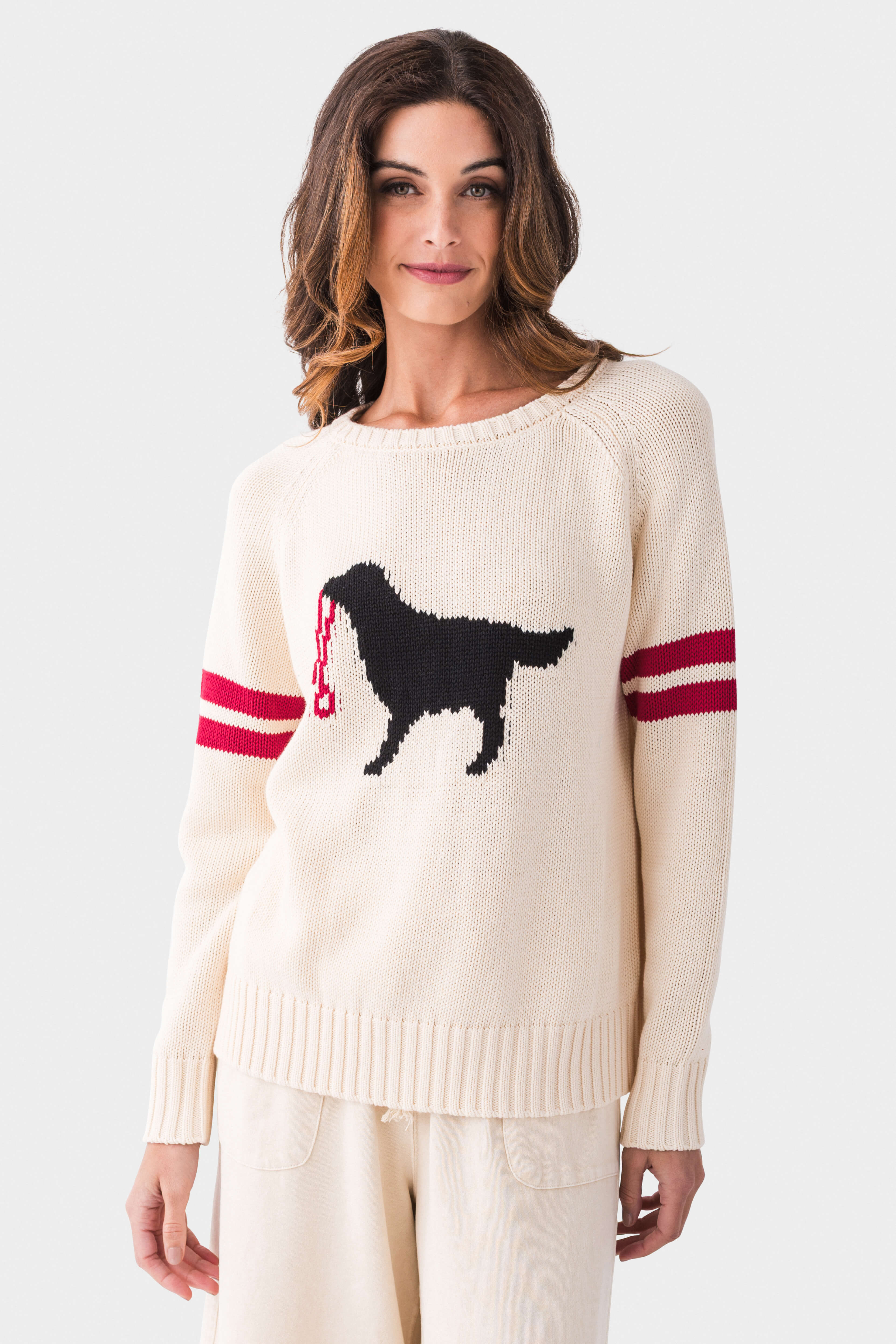 Pink Pineapple Black Dog Sweater