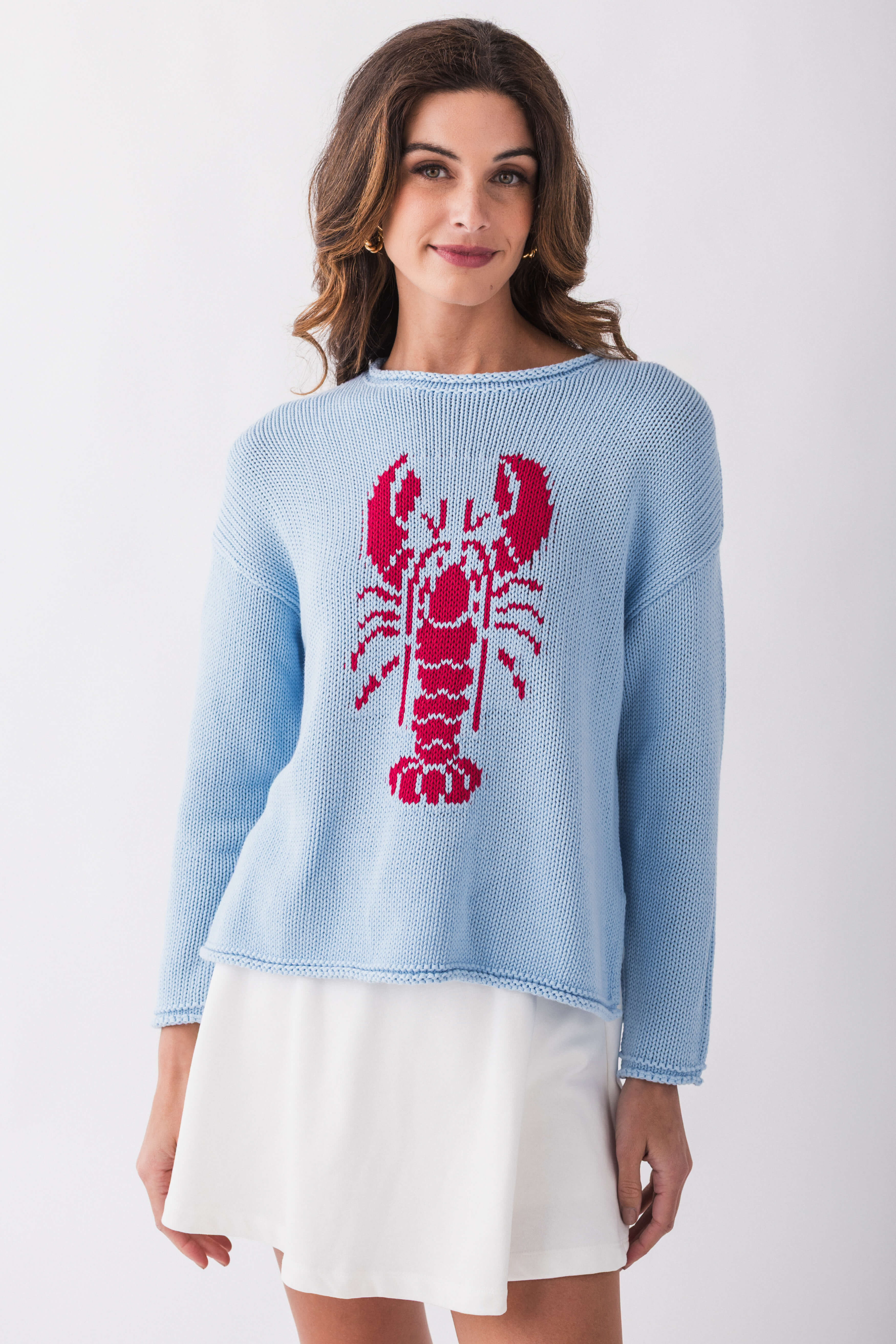 Pink Pineapple Rollneck Lobster Sweater