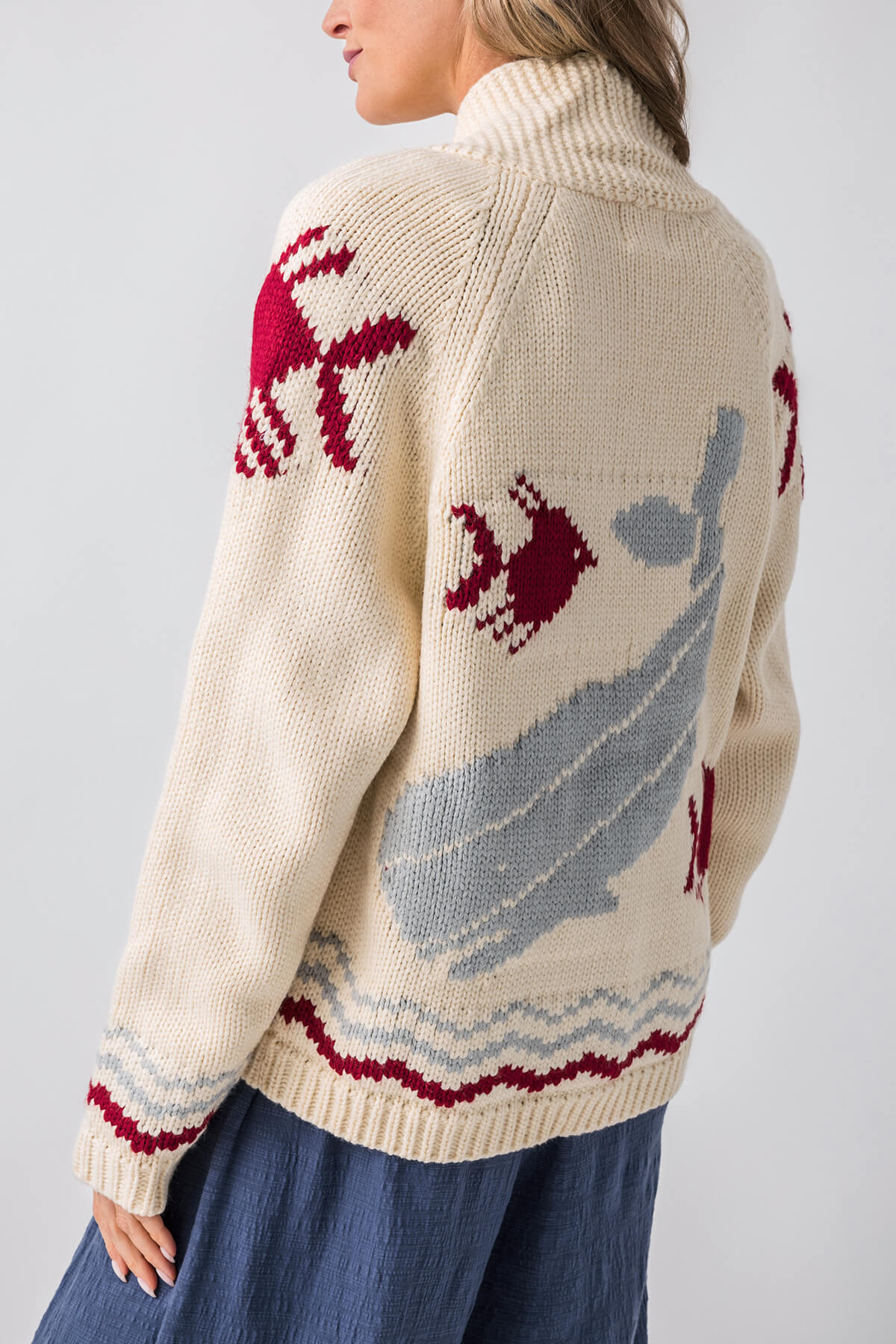 Pink Pineapple Whale & Fish Cardigan