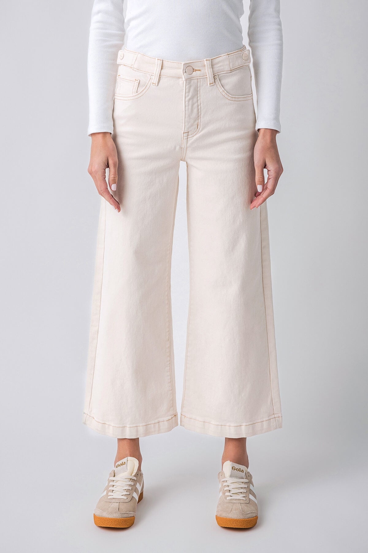 Risen Isla TC High Rise Adjustable WB Crop Wide Leg Pants