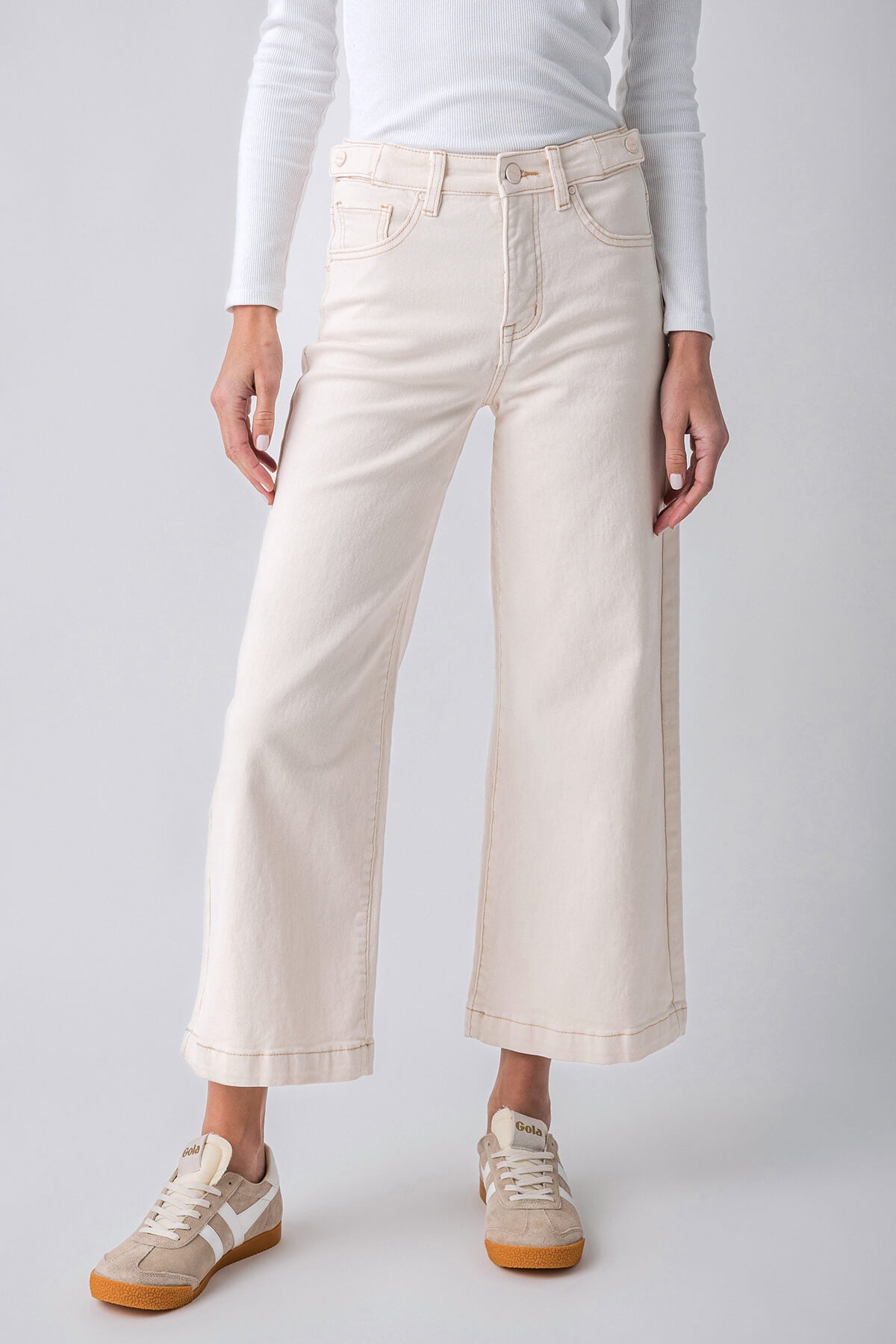 Risen Isla TC High Rise Adjustable WB Crop Wide Leg Pants