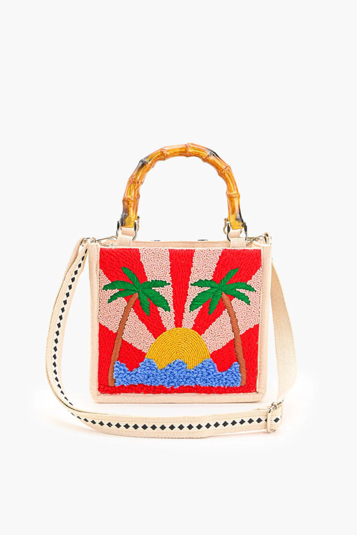 America & Beyond Tropic Bamboo Handle Bag