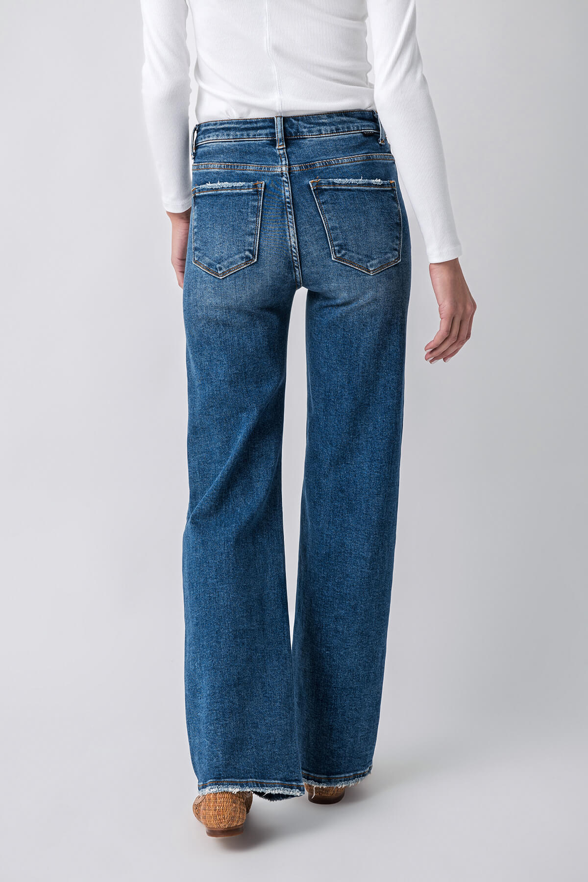 Risen Mila High Rise Full Length Straight Leg Jeans