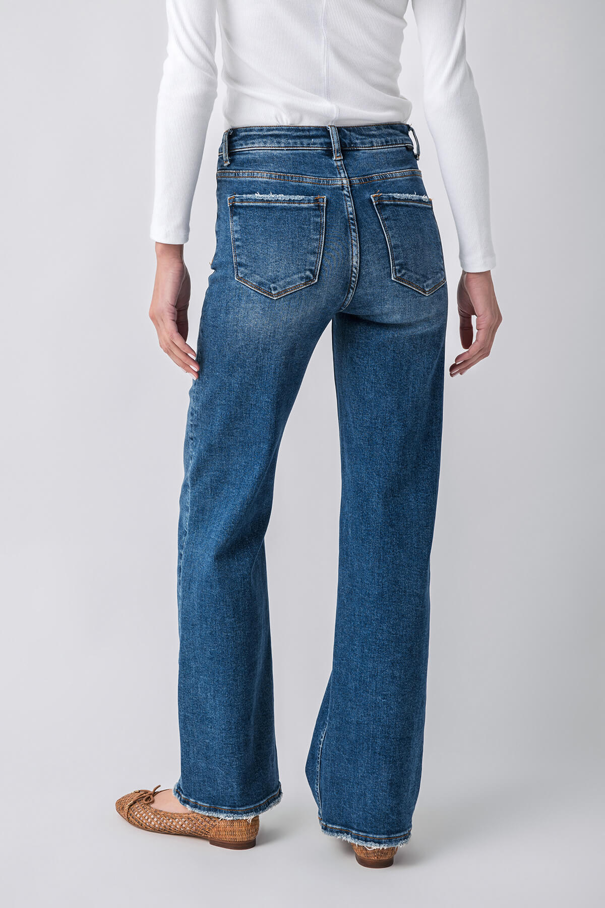 Risen Mila High Rise Full Length Straight Leg Jeans
