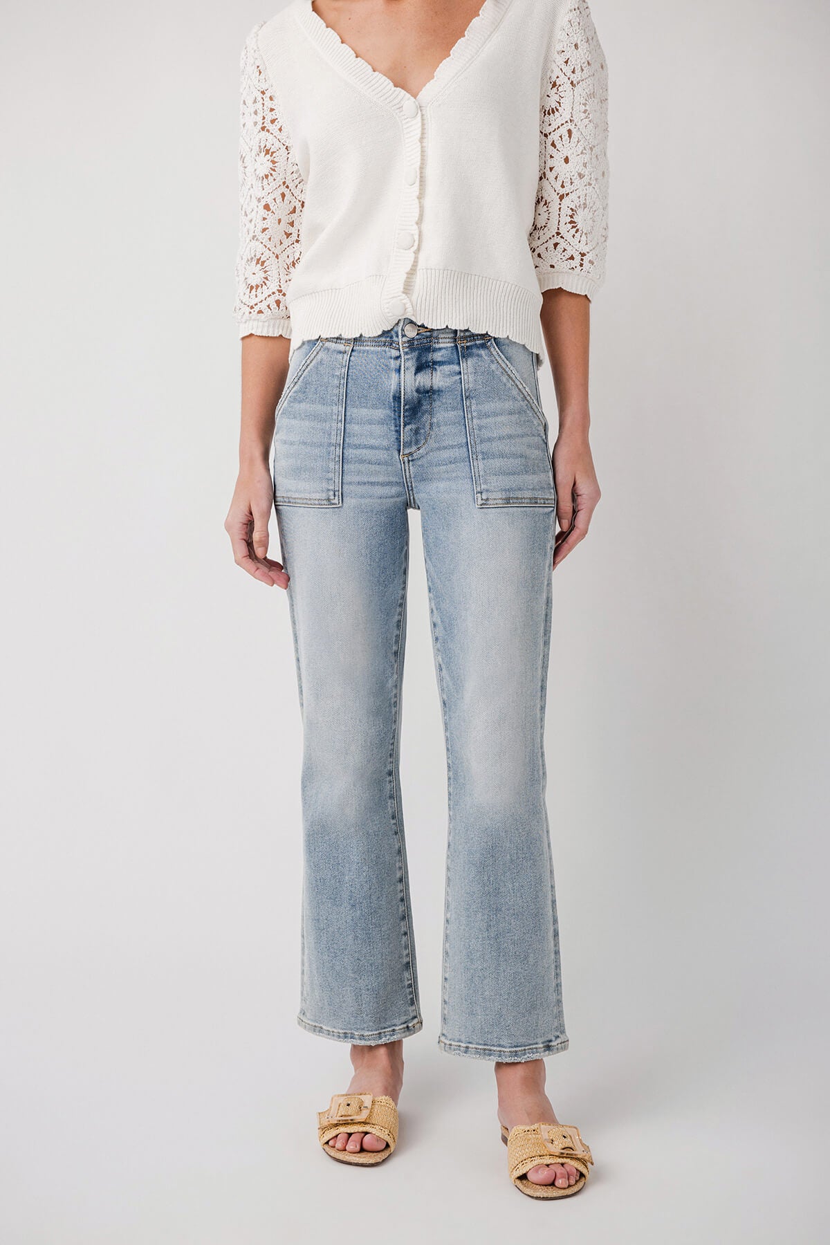 Risen Rosie Ankle Flare Jeans