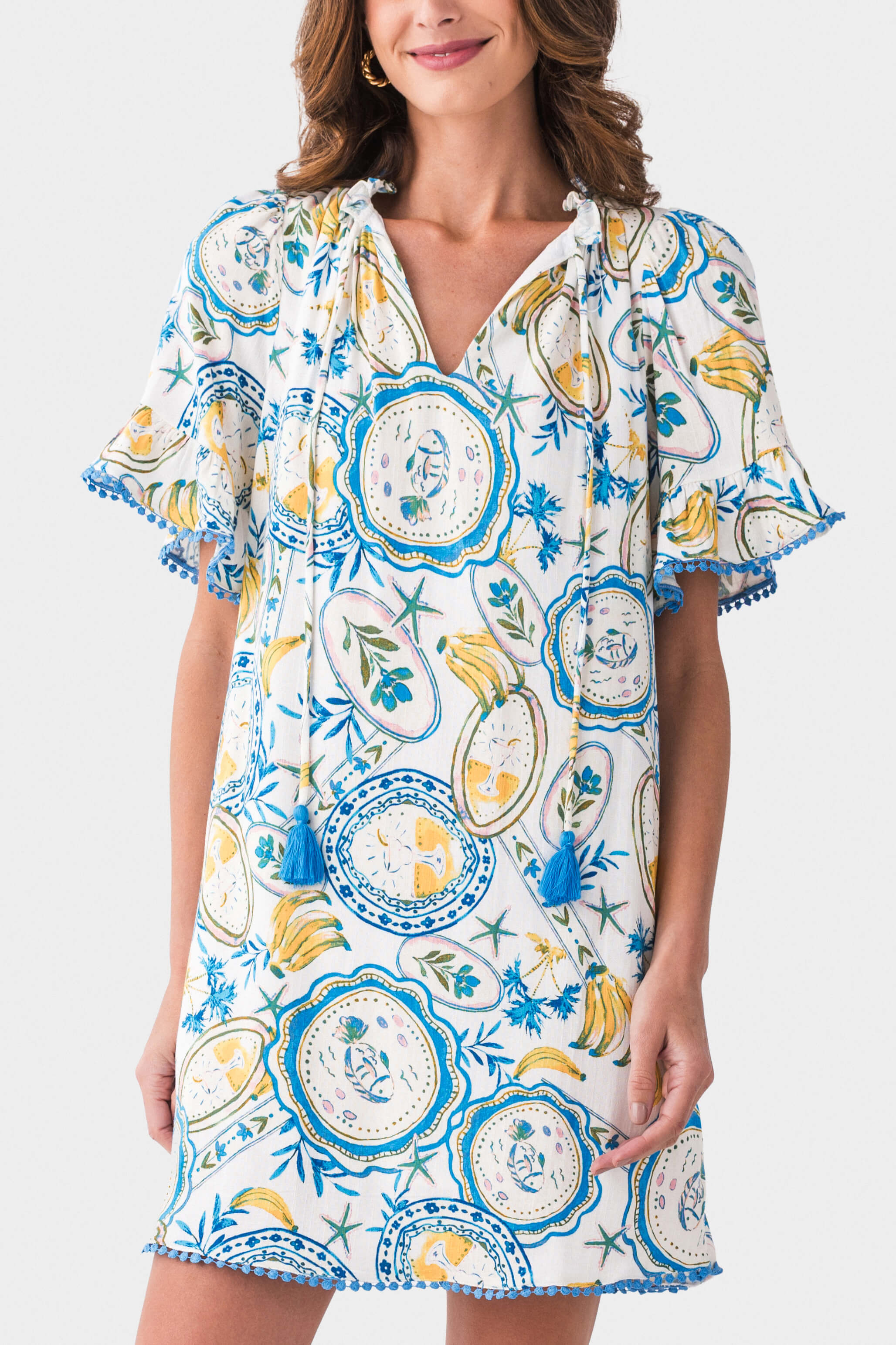 Sugarlips Harvest Island Darcie Ruffle A-line Mini Dress