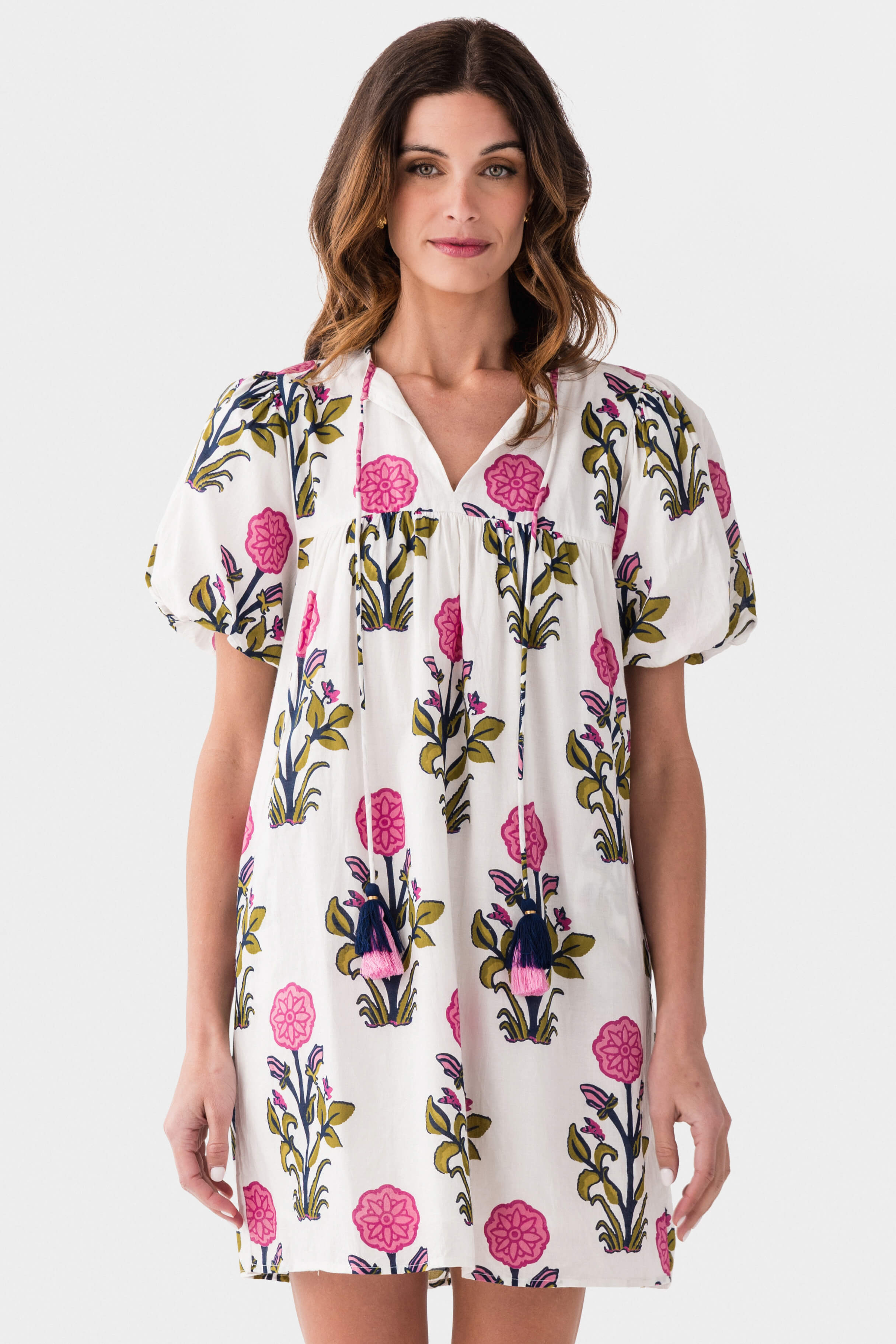 THML Puff Sleeve Floral Dress