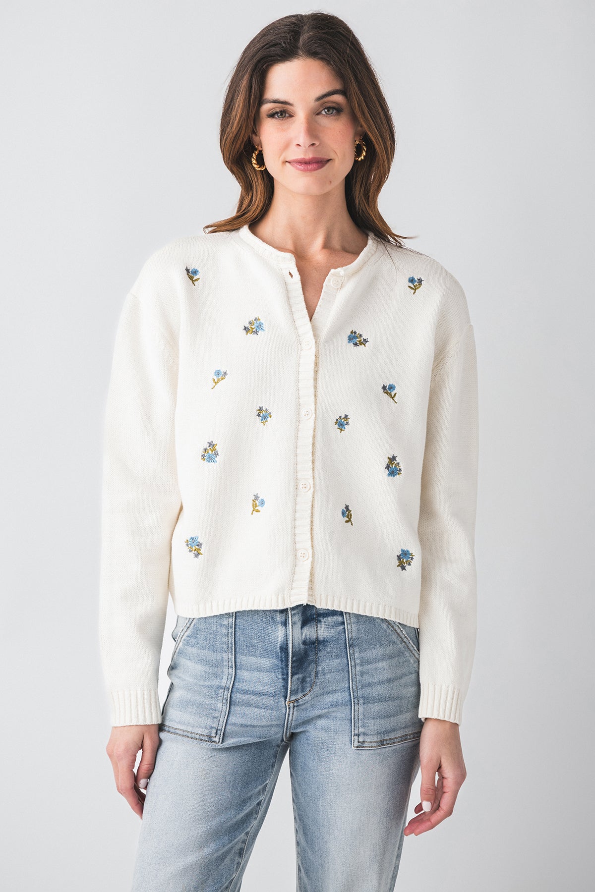 Wishlist Melissa Floral Embroidered Cardigan