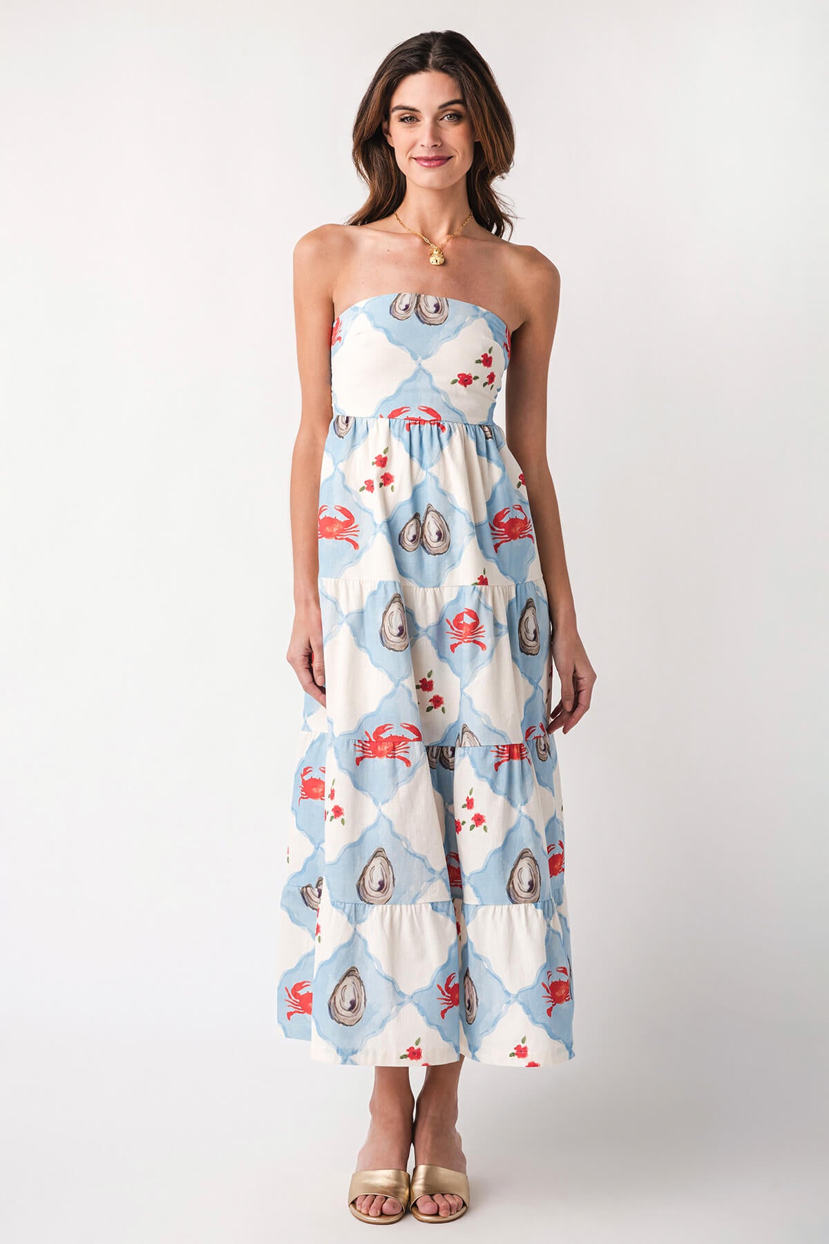 Bailey Rose Strapless Oyster Dress
