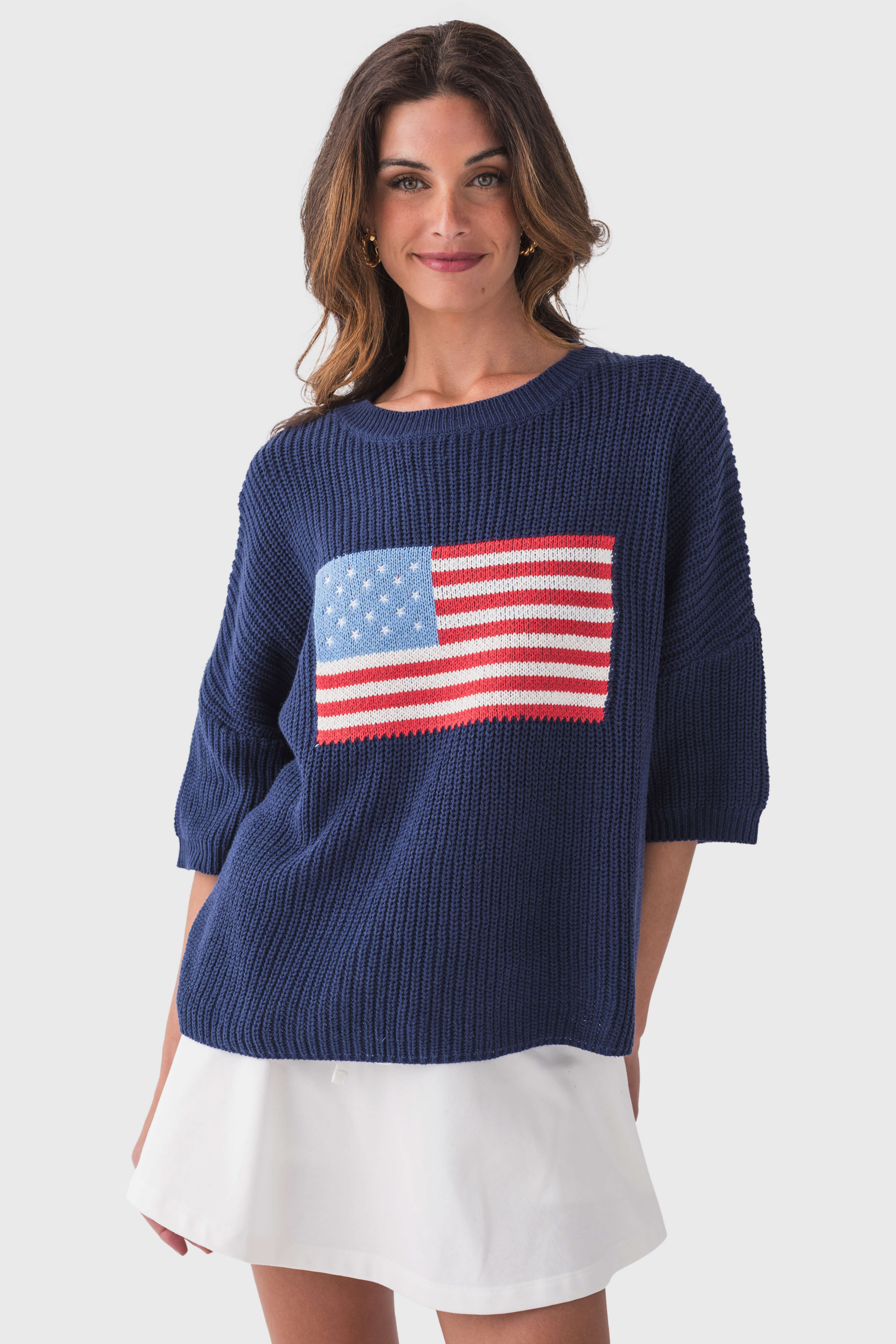 Buttermelon Flag 3/4 Sleeve Sweater