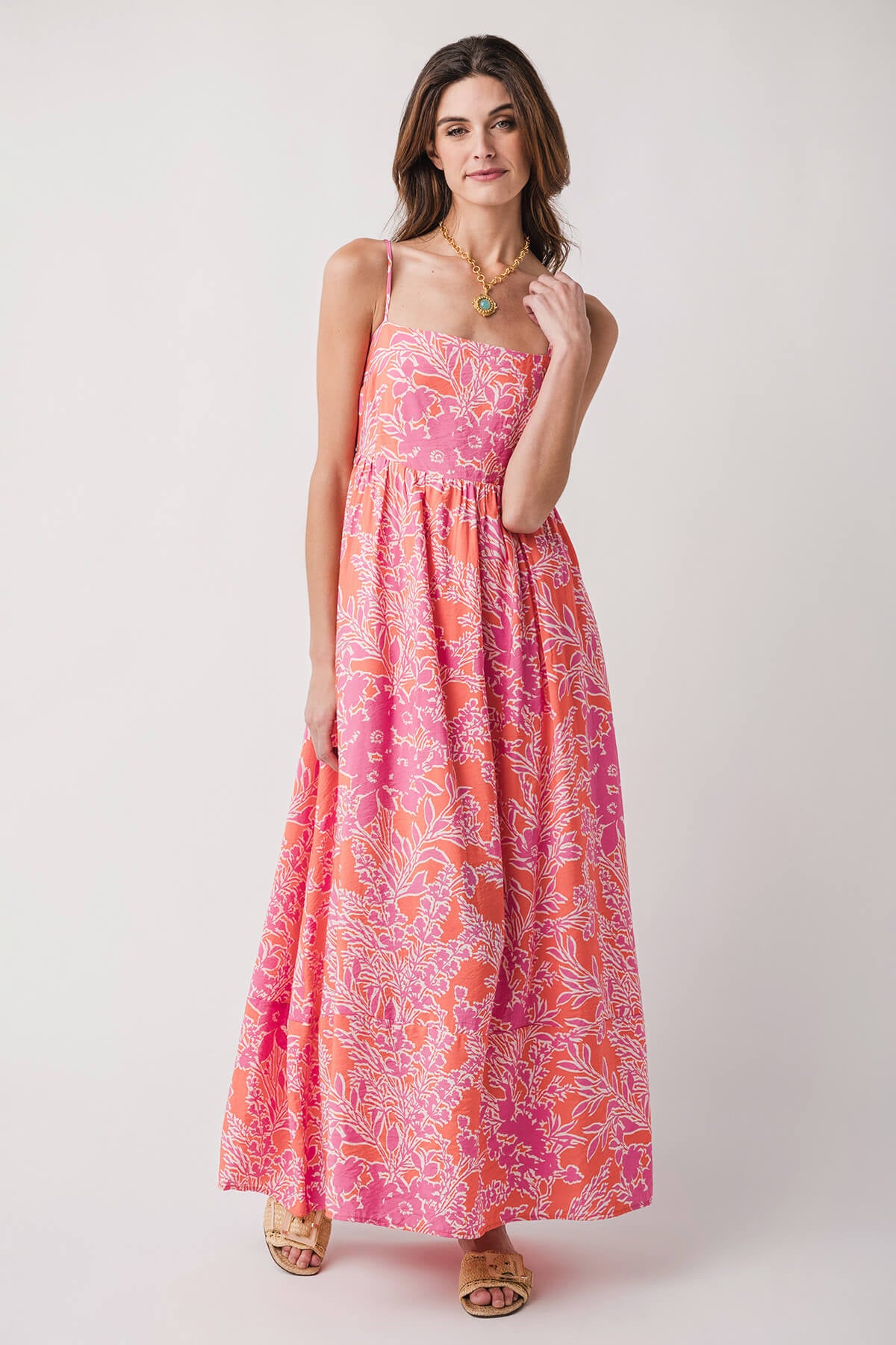 By Together Floral Spaghetti Strap Maxi Dress