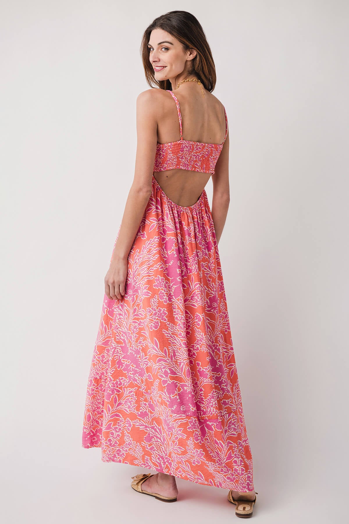 By Together Floral Spaghetti Strap Maxi Dress