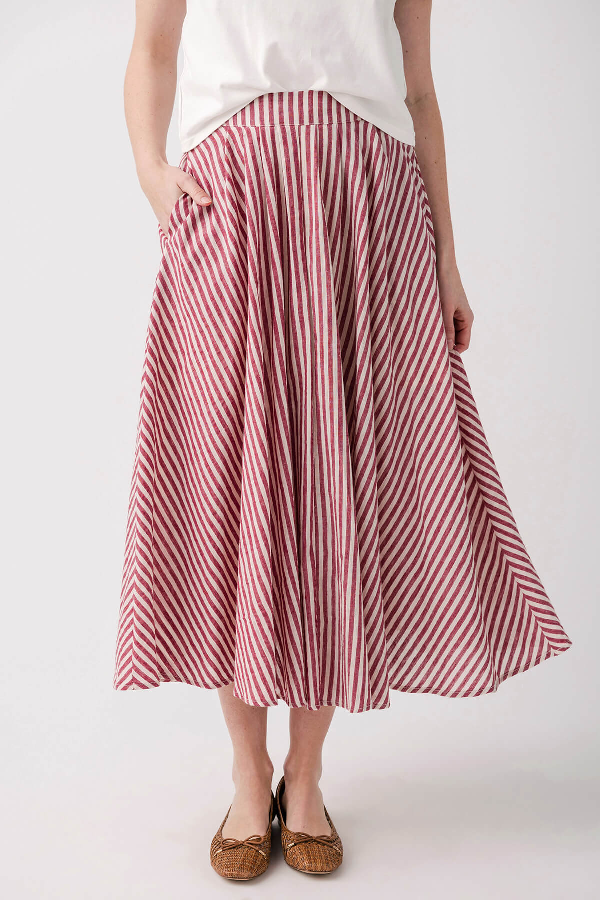 By Together Stripe Maxi Skirt