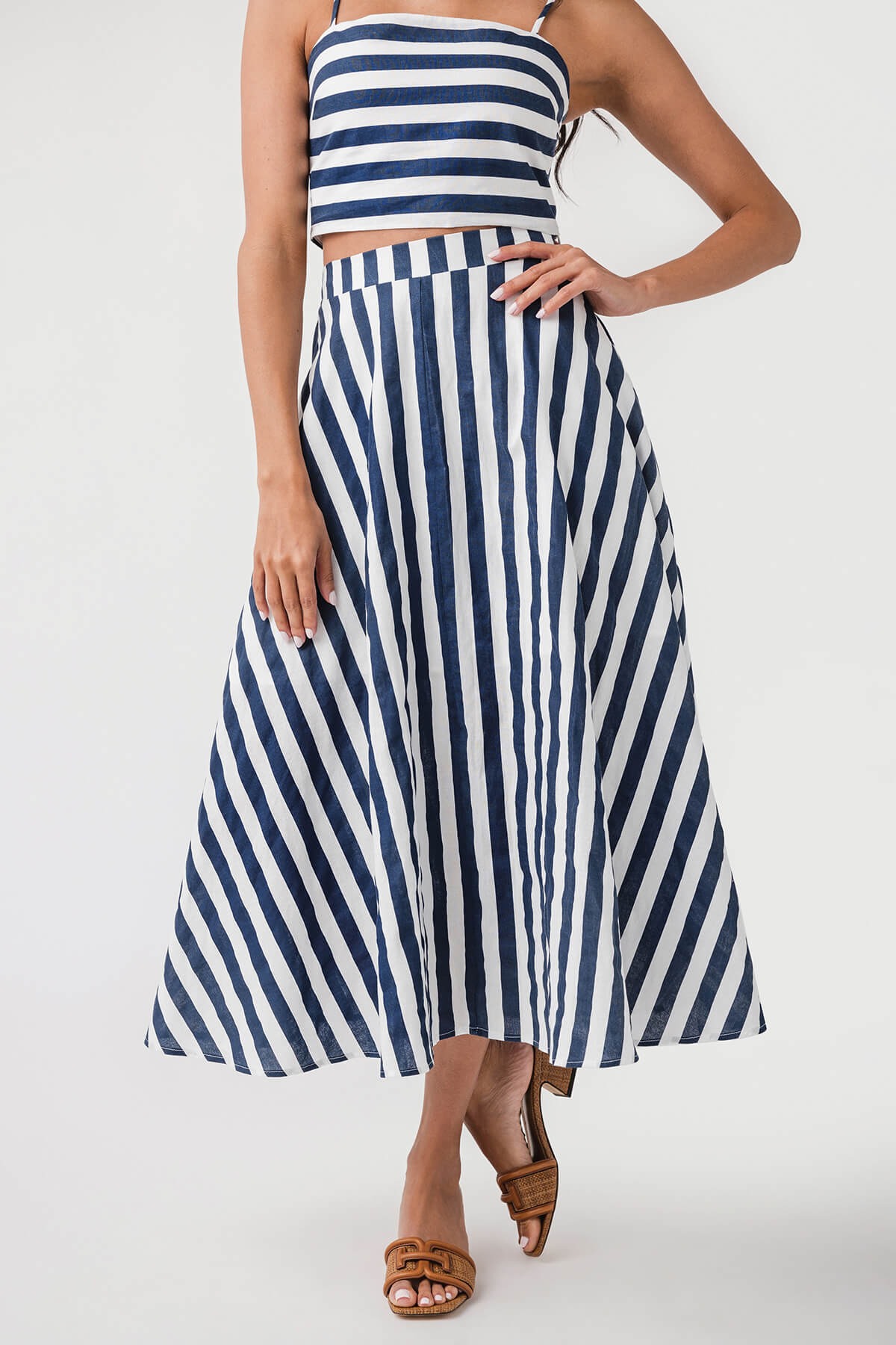 By Together Striped Maxi Skirt